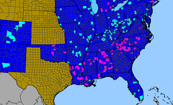 The range of Brassica napus